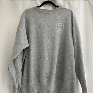 Carly Jean Los Angeles Gray Crewneck Sweater